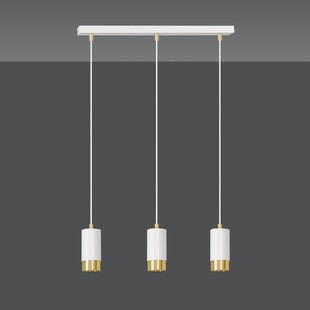 Lampa Wisząca Fumiko III | Biało-Złota | Emibig