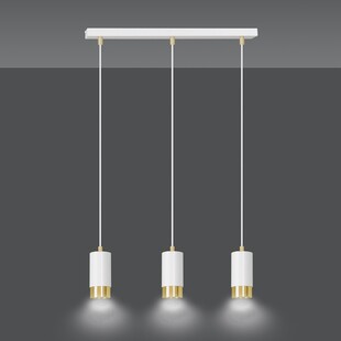 Lampa Wisząca Fumiko III | Biało-Złota | Emibig