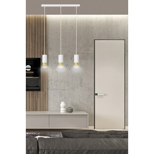 Lampa Wisząca Fumiko III | Biało-Złota | Emibig