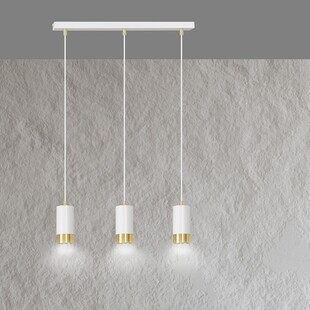 Lampa Wisząca Fumiko III | Biało-Złota | Emibig