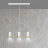 Lampa Wisząca Fumiko III | Biało-Złota | Emibig