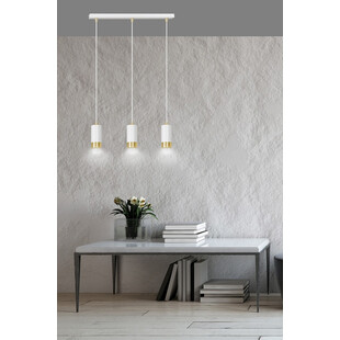 Lampa Wisząca Fumiko III | Biało-Złota | Emibig