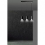 Lampa wisząca Fumiko III | Czarno-chromowana | Emibig
