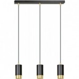 Lampa Wisząca Fumiko III Czarno-Złota | Emibig