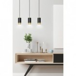 Lampa Wisząca Fumiko III Czarno-Złota | Emibig