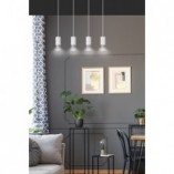 Lampa wisząca Fumiko 4 punktowa biało-chrom - Emibig