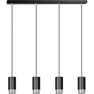 Lampa Wisząca Fumiko 4 Czarno-Chromowana | Emibig