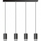 Lampa Wisząca Fumiko 4 Czarno-Chromowana | Emibig