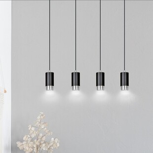 Lampa Wisząca Fumiko 4 Czarno-Chromowana | Emibig