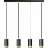 Lampa wisząca Fumiko 4 punktowa czarno-złota Emibig | Salon Lamp