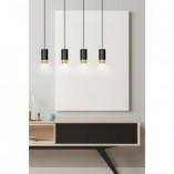 Lampa wisząca Fumiko 4 punktowa czarno-złota Emibig | Salon Lamp