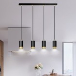 Lampa wisząca Fumiko 4 punktowa czarno-złota Emibig | Salon Lamp