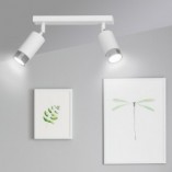 Reflektor sufitowy Hiro II biało-chrom - Emibig