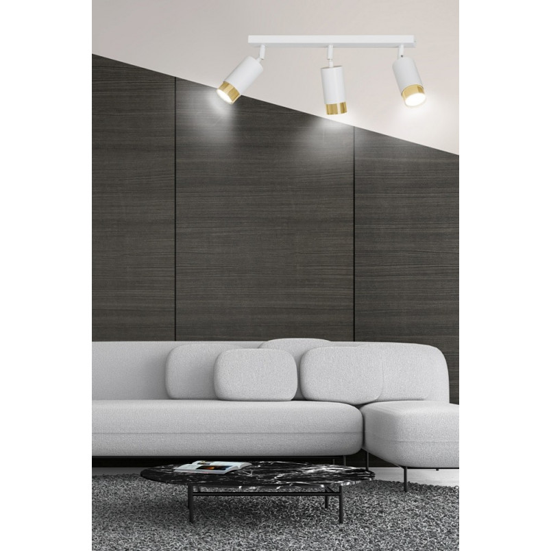 Reflektor Hiro III biało-złoty | Emibig - Eleganckie oświetlenie