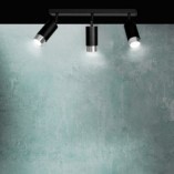 Reflektor sufitowy Hiro III czarno-chromowany | Emibig