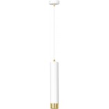 Lampa wisząca tuba Kibo biało-złota Emibig - Nowoczesne oświetlenie