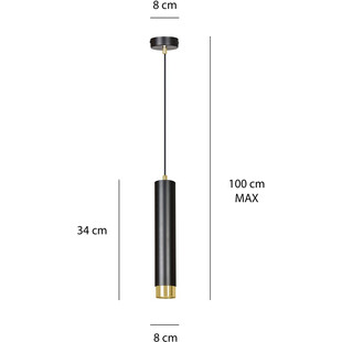 Lampa wisząca Kibo czarno-złota | Emibig - Nowoczesny design