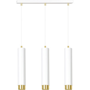 Lampa wisząca Kibo III biało-złota Emibig | Nowoczesne oświetlenie