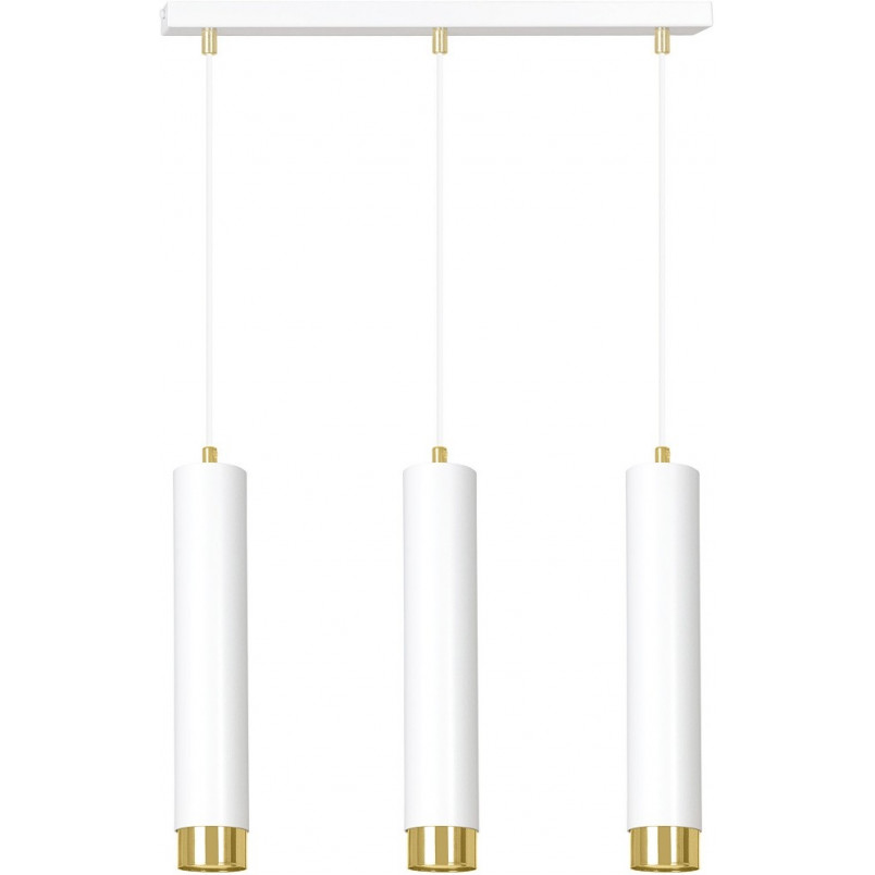 Lampa wisząca Kibo III biało-złota Emibig | Nowoczesne oświetlenie