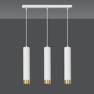 Lampa wisząca Kibo III biało-złota Emibig | Nowoczesne oświetlenie