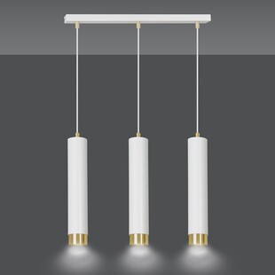 Lampa wisząca Kibo III biało-złota Emibig | Nowoczesne oświetlenie