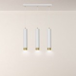 Lampa wisząca Kibo III biało-złota Emibig | Nowoczesne oświetlenie