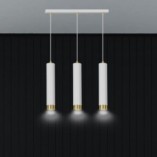 Lampa wisząca Kibo III biało-złota Emibig | Nowoczesne oświetlenie
