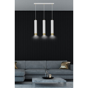 Lampa wisząca Kibo III biało-złota Emibig | Nowoczesne oświetlenie