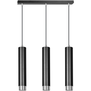 Lampa wisząca Kibo III czarno-chromowana | Emibig