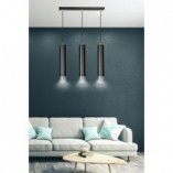 Lampa wisząca Kibo III czarno-chromowana | Emibig