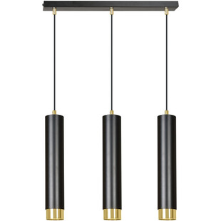 Lampa wisząca Kibo III czarno-złota Emibig | Nowoczesne oświetlenie