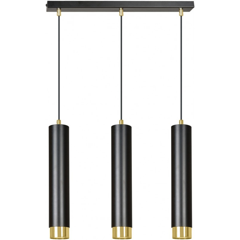 Lampa wisząca Kibo III czarno-złota Emibig | Nowoczesne oświetlenie