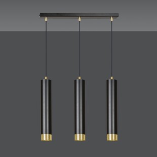 Lampa wisząca Kibo III czarno-złota Emibig | Nowoczesne oświetlenie