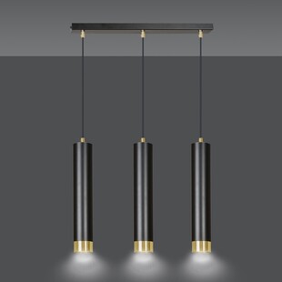 Lampa wisząca Kibo III czarno-złota Emibig | Nowoczesne oświetlenie