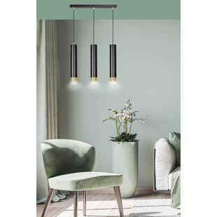 Lampa wisząca Kibo III czarno-złota Emibig | Nowoczesne oświetlenie