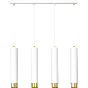 Lampa wisząca Kibo IV biało-złota Emibig | Nowoczesne oświetlenie