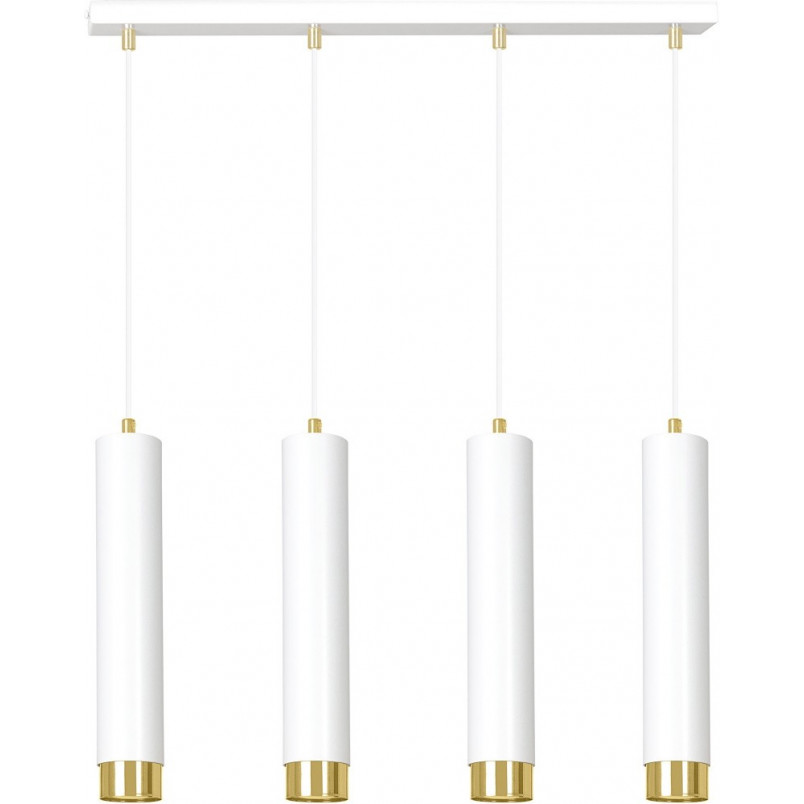 Lampa wisząca Kibo IV biało-złota Emibig | Nowoczesne oświetlenie