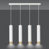 Lampa wisząca Kibo IV biało-złota Emibig | Nowoczesne oświetlenie