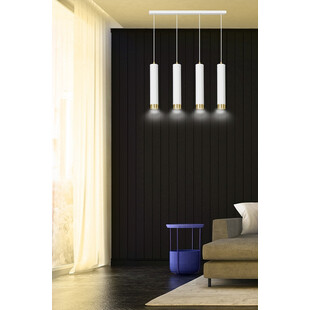 Lampa wisząca Kibo IV biało-złota Emibig | Nowoczesne oświetlenie