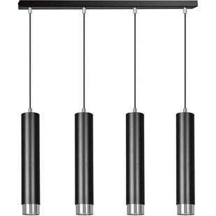 Lampa Wisząca Kibo IV Czarno-Chromowana Emibig - 60cm