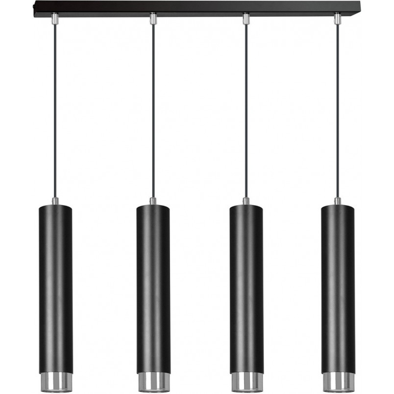 Lampa Wisząca Kibo IV Czarno-Chromowana Emibig - 60cm