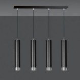 Lampa Wisząca Kibo IV Czarno-Chromowana Emibig - 60cm