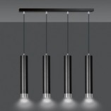 Lampa Wisząca Kibo IV Czarno-Chromowana Emibig - 60cm