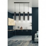 Lampa Wisząca Kibo IV Czarno-Chromowana Emibig - 60cm