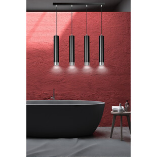 Lampa Wisząca Kibo IV Czarno-Chromowana Emibig - 60cm