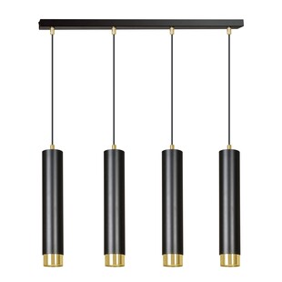 Lampa wisząca Kibo IV czarno-złota | Emibig - 60cm