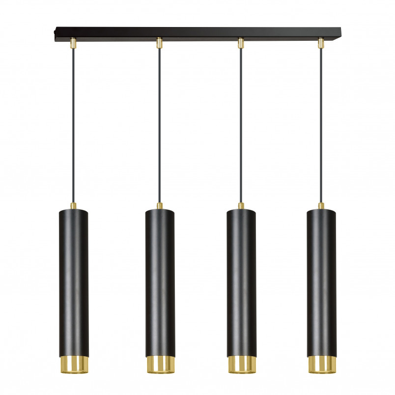 Lampa wisząca Kibo IV czarno-złota | Emibig - 60cm