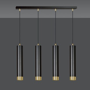 Lampa wisząca Kibo IV czarno-złota | Emibig - 60cm