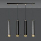 Lampa wisząca Kibo IV czarno-złota | Emibig - 60cm