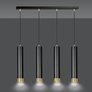 Lampa wisząca Kibo IV czarno-złota | Emibig - 60cm